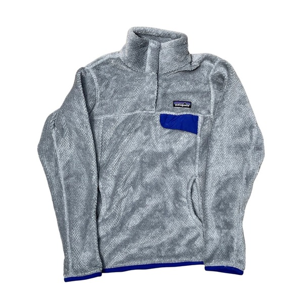 Patagonia Tops - Patagonia Womens Re-Tool Snap-T Pullover Gray Blue Fleece Jacket 25442 XS
